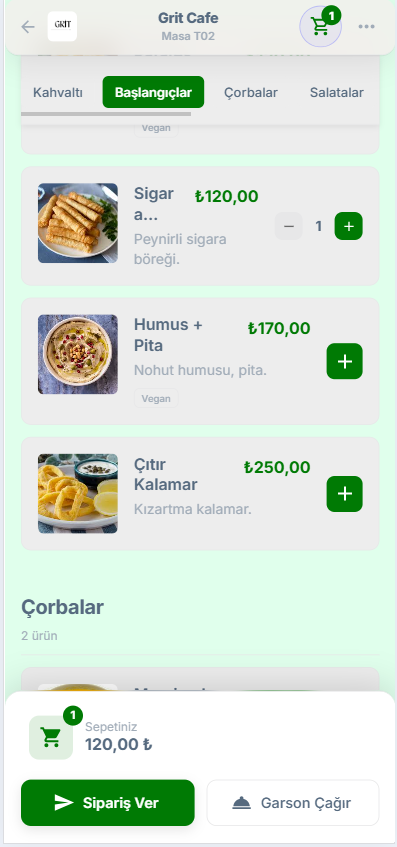 QR menü