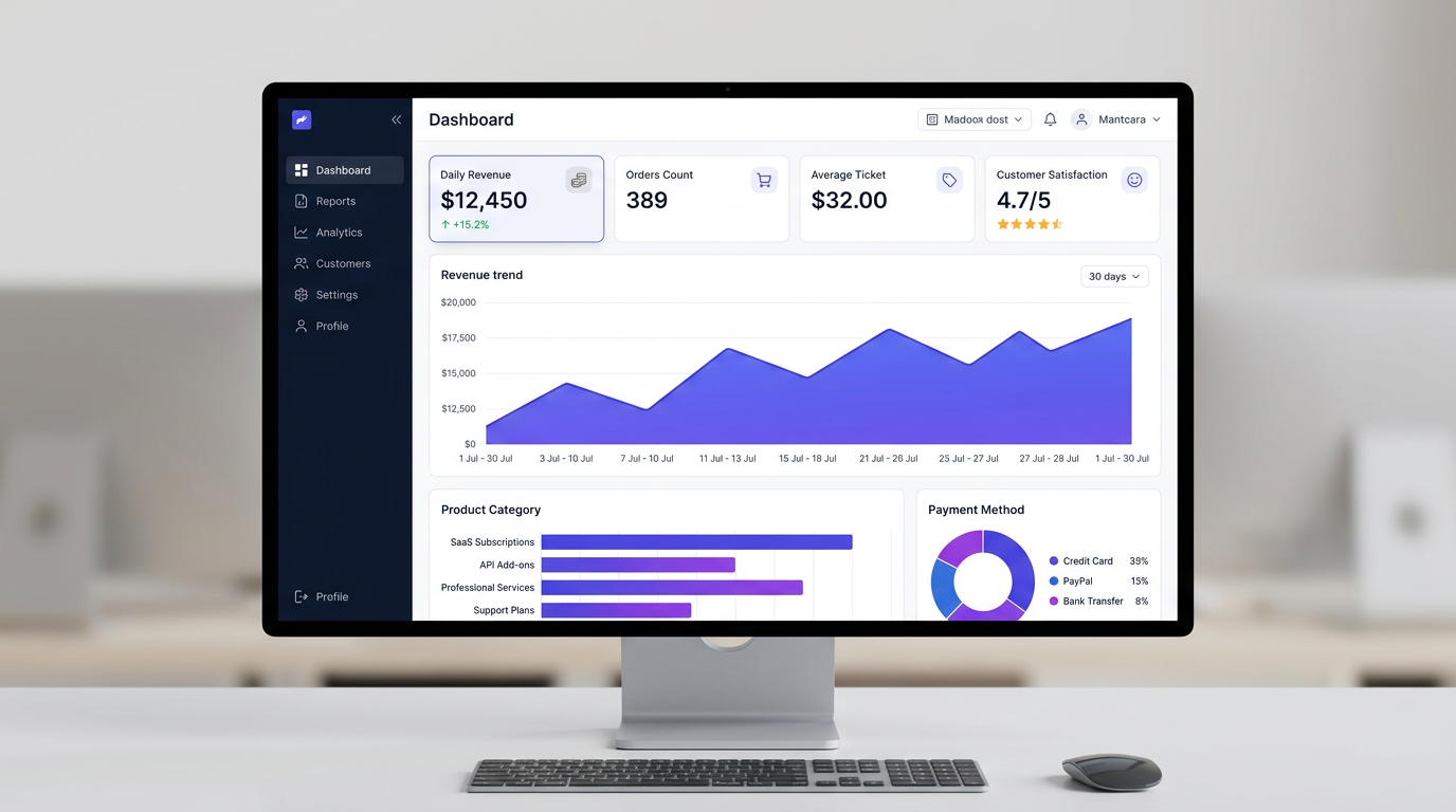 Raporlama ve KPI dashboard paneli